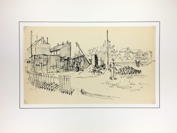 Paris, France Original Art - Paris Suburbs, Andre Lafond, 1955