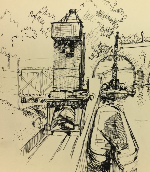 Paris, France Original Art - Port Neuf, Andre Lafond, 1955