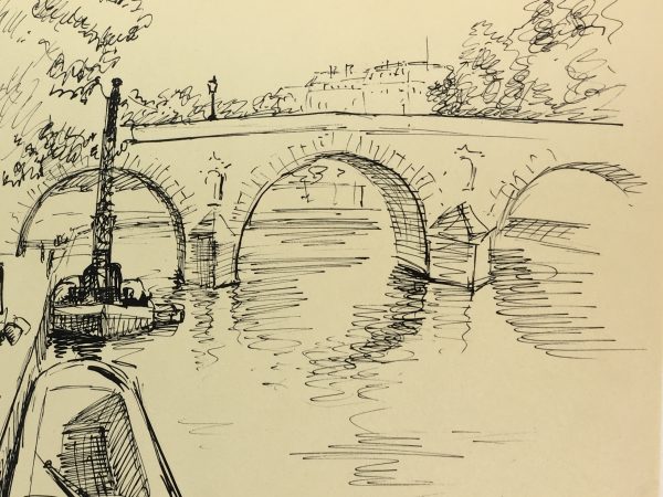 Paris, France Original Art - Port Neuf, Andre Lafond, 1955