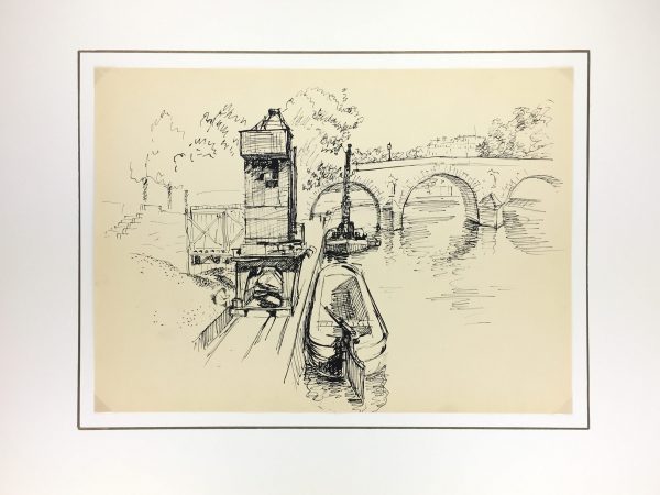Paris, France Original Art - Port Neuf, Andre Lafond, 1955