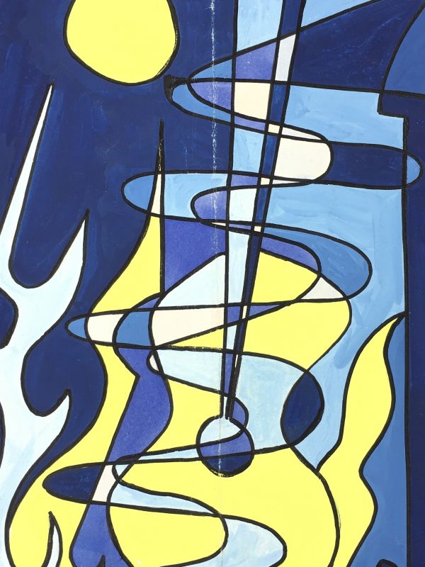 Performance Original Art - Midnight Guitar, Huet, 1955