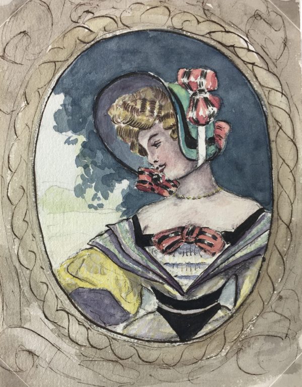 Portraits Original Art - Southern Belle, Les Voluptes, C.1890