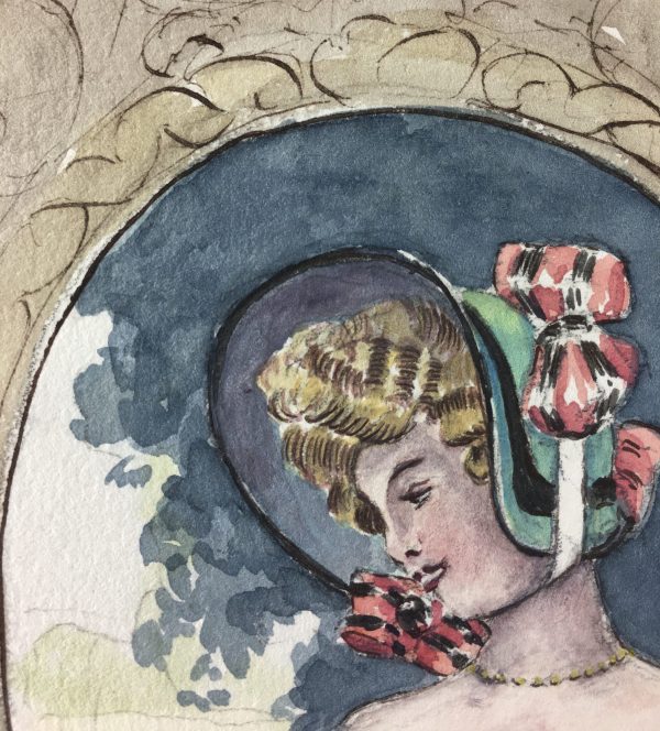 Portraits Original Art - Southern Belle, Les Voluptes, C.1890