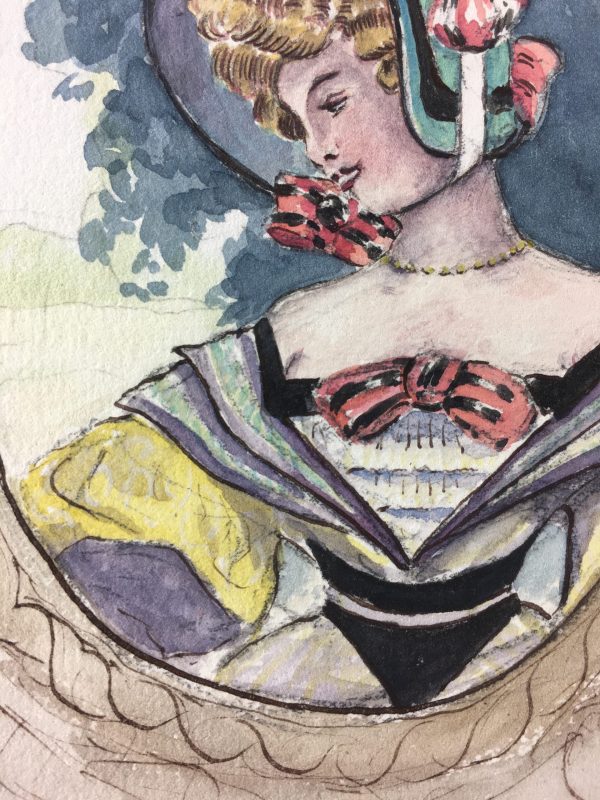 Portraits Original Art - Southern Belle, Les Voluptes, C.1890