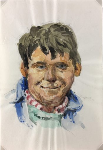 Portraits Original Art - Portrait , Werner Bell (1895-78), C.1960