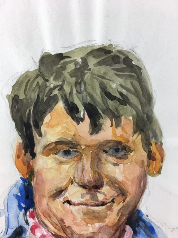 Portraits Original Art - Portrait , Werner Bell (1895-78), C.1960