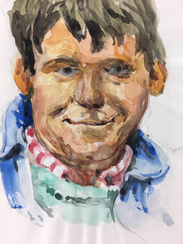 Portraits Original Art - Portrait , Werner Bell (1895-78), C.1960