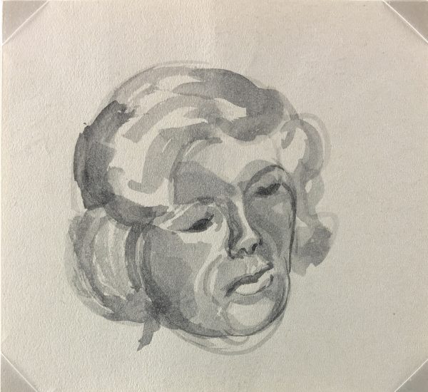 Portraits Original Art - Drawing, Werner Bell (1895-78), C.1960