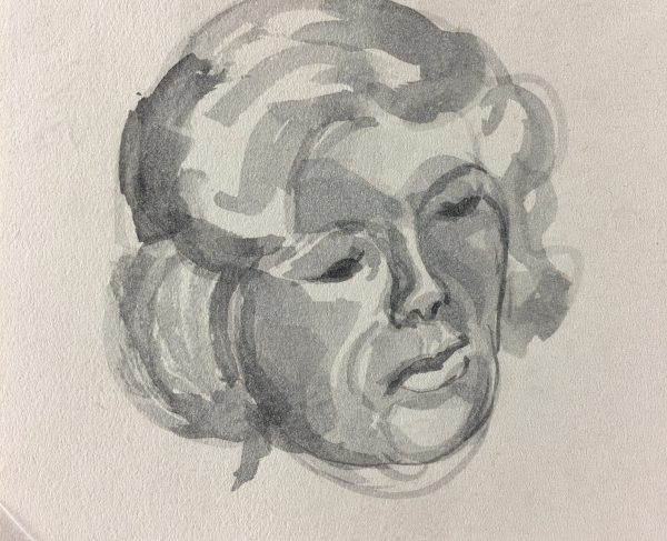 Portraits Original Art - Drawing, Werner Bell (1895-78), C.1960
