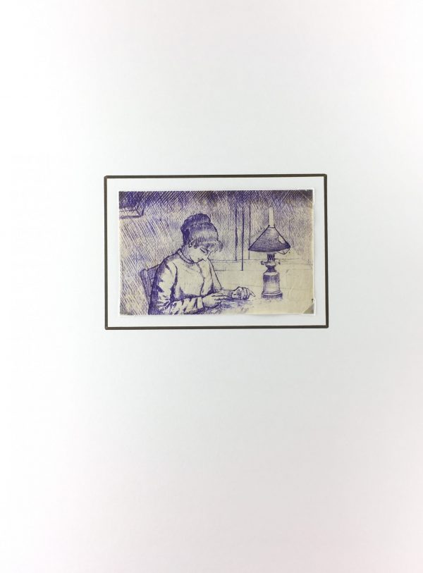 Portraits Original Art - Sewing, Emile Cravoisier, C.1930