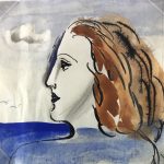 Portraits Original Art - Seascape Woman, Albert Viale, C.1940