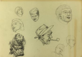 Portraits Original Art - Drawings, Werner Bell, C.1960