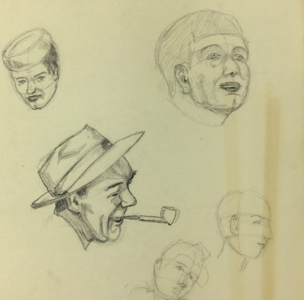 Portraits Original Art - Drawings, Werner Bell, C.1960