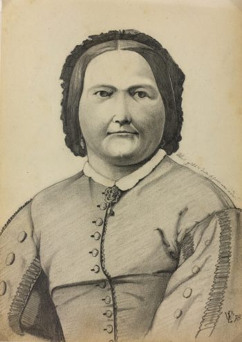 Portraits Original Art - Portrait, E. Wollenweber, 1873