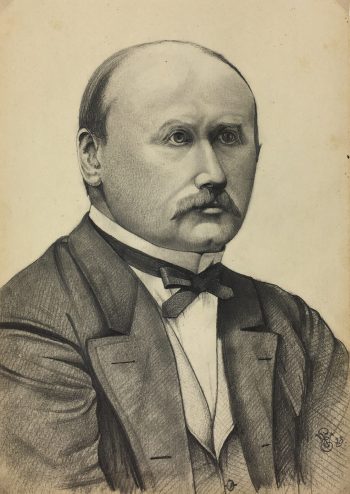 Portraits Original Art - Portrait, E. Wollenweber, 1873
