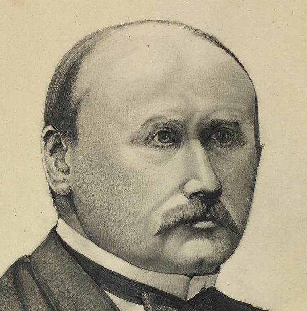 Portraits Original Art - Portrait, E. Wollenweber, 1873
