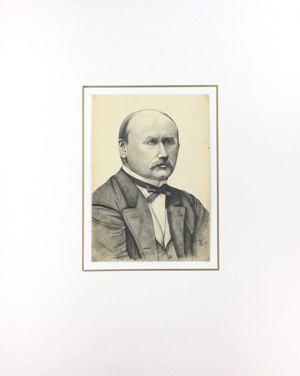 Portraits Original Art - Portrait, E. Wollenweber, 1873