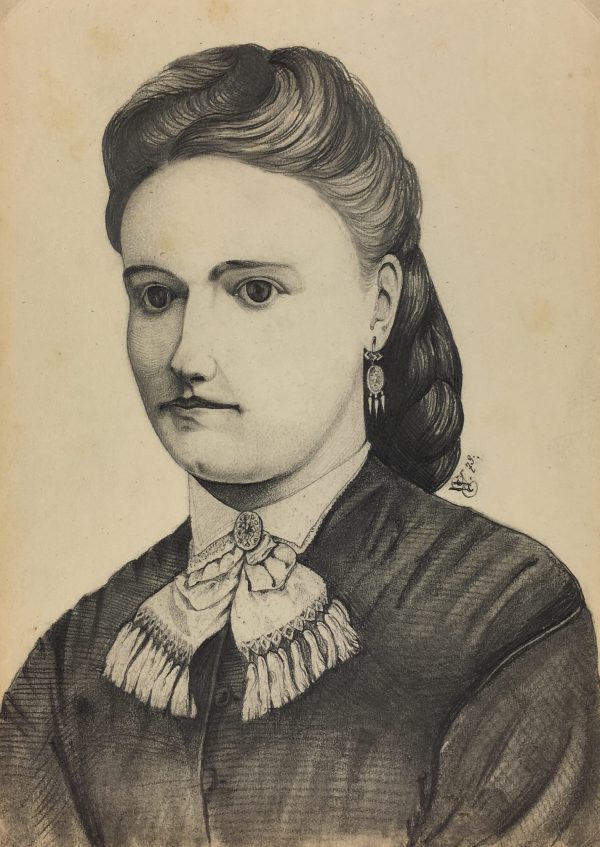 Portraits Original Art - Portrait, E. Wollenweber, 1873