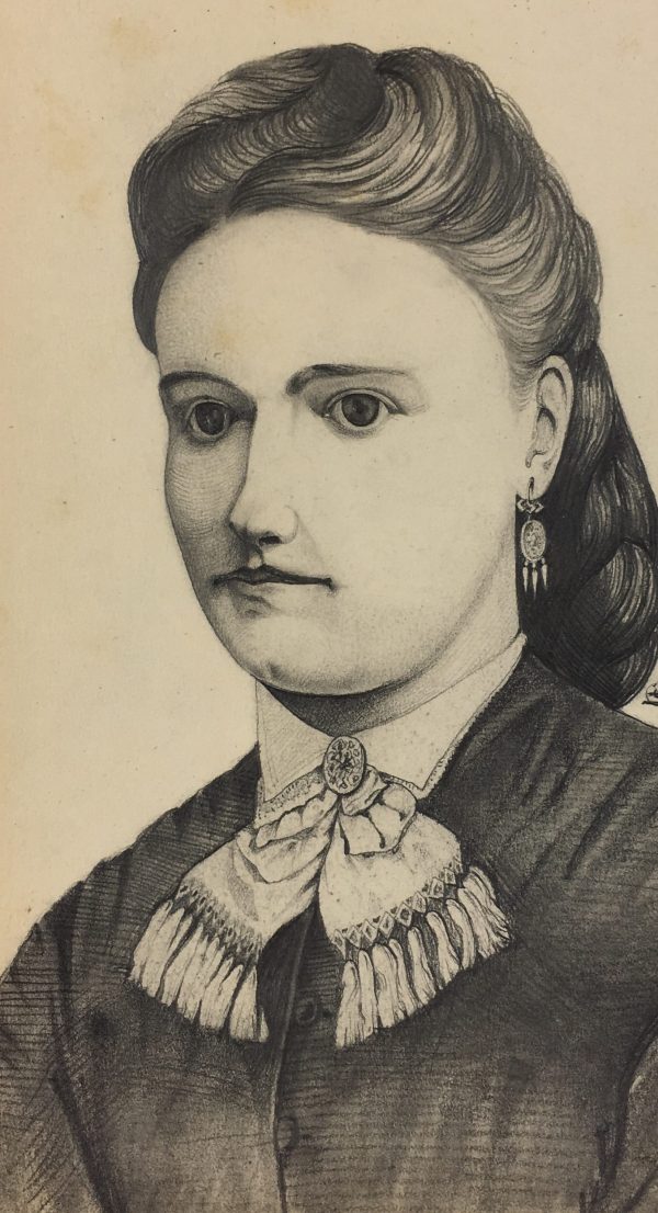 Portraits Original Art - Portrait, E. Wollenweber, 1873