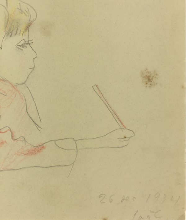 Portraits Original Art - Writing, Gabriel Spat(1890-1967), 1934