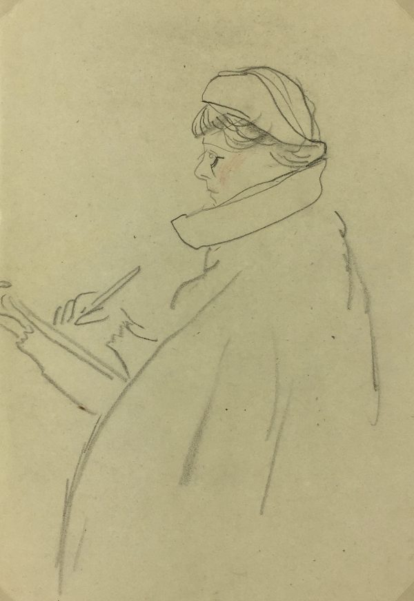 Portraits Original Art - Writing, Gabriel Spat (1890-1967), C.1930