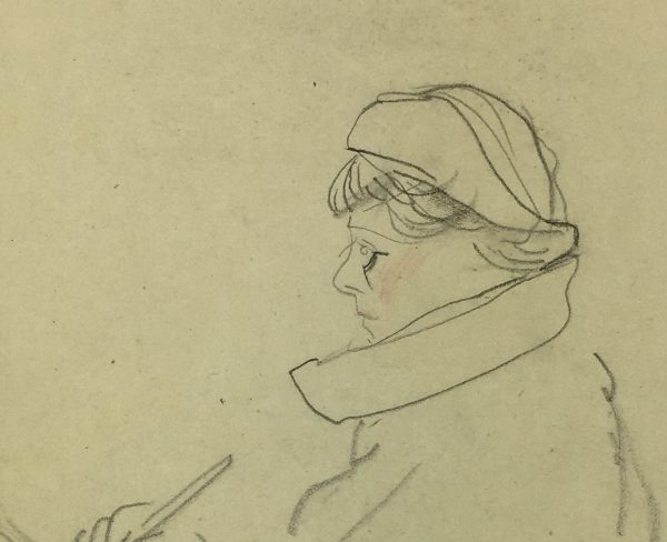 Portraits Original Art - Writing, Gabriel Spat (1890-1967), C.1930