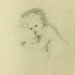 Portraits Original Art - Nursing , Albert Viale, C.1930