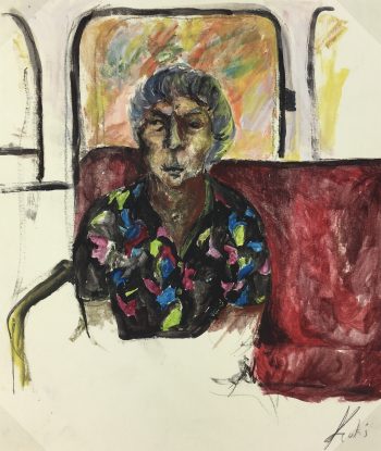 Portraits Original Art - Bus Ride , Christian Kuk, 2012