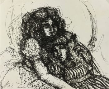 Portraits Original Art - Mujeres, Christian Kuk, 2012