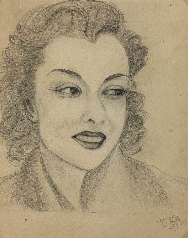 Portraits Original Art - Portrait, Cayeux, 1954