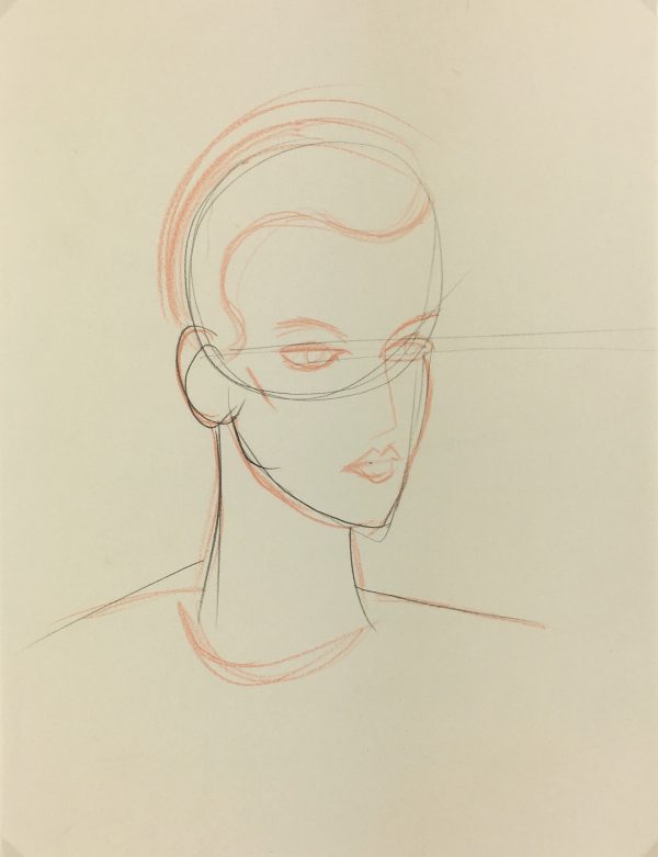 Portraits Original Art - Sketch, C.1980