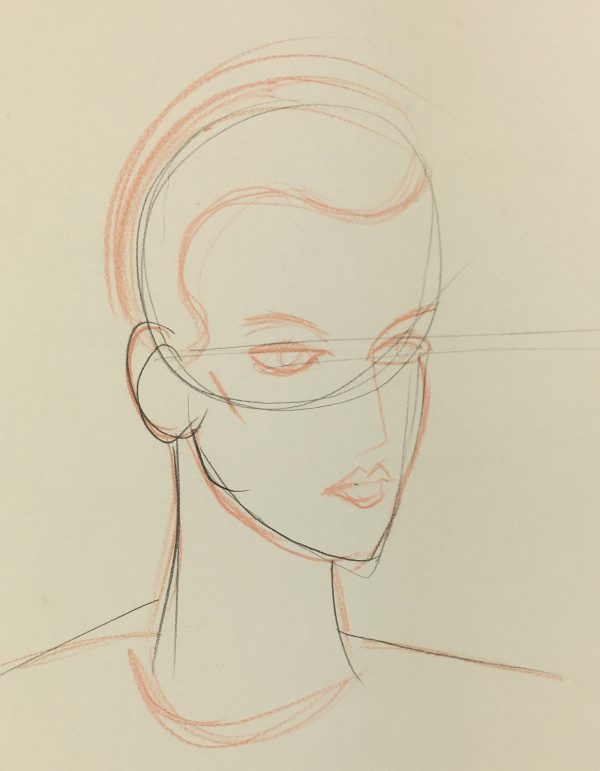 Portraits Original Art - Sketch, C.1980