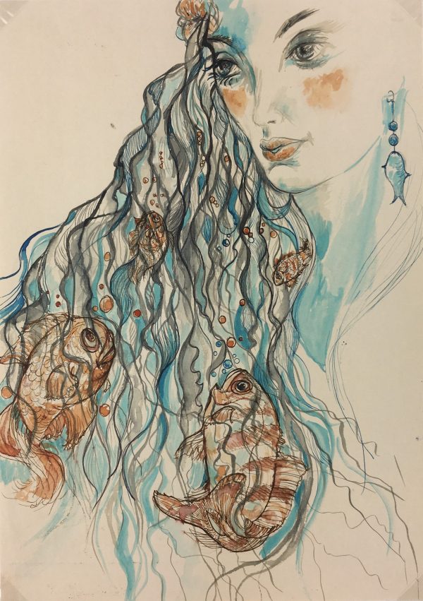 Portraits Original Art - Le Reve, C.1950