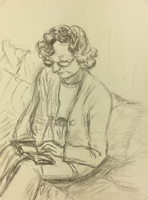 Portraits Original Art - Reader, C.1970