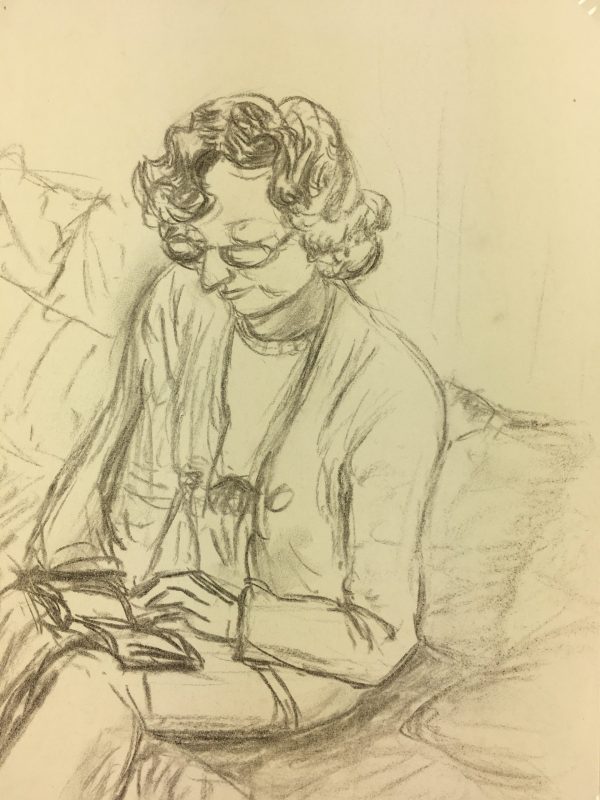 Portraits Original Art - Reader, C.1970