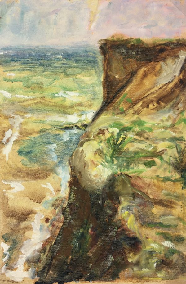Rivers Original Art - Cliff Landscape, English, C.1960