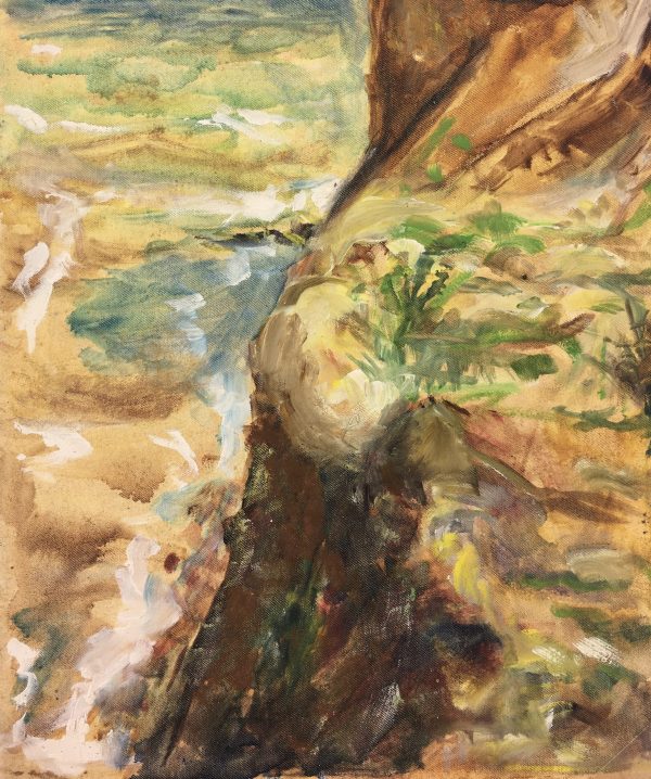 Rivers Original Art - Cliff Landscape, English, C.1960