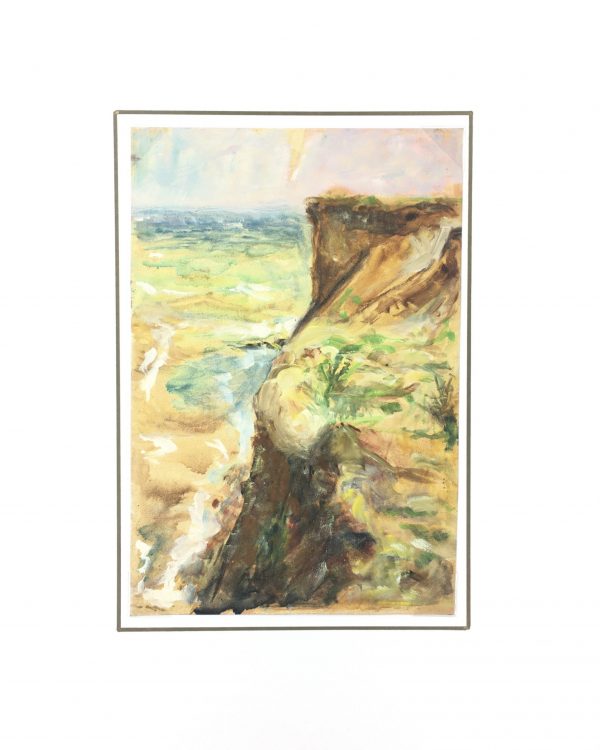 Rivers Original Art - Cliff Landscape, English, C.1960