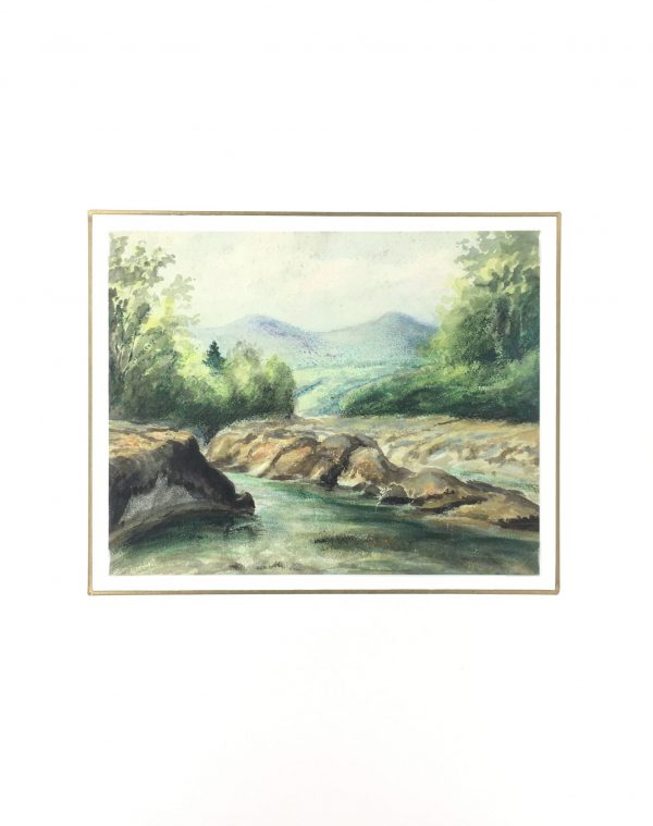 Rivers Original Art - Bucolic Stream, C.1930