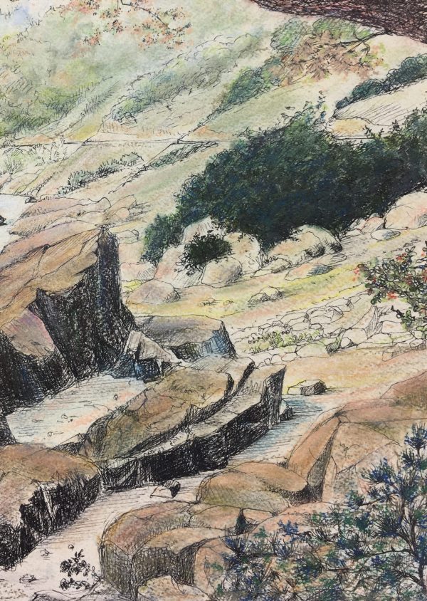 Rivers Original Art - Season Landscape, C. Rogelet, 1970