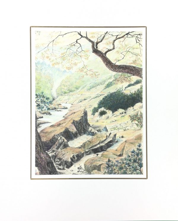 Rivers Original Art - Season Landscape, C. Rogelet, 1970