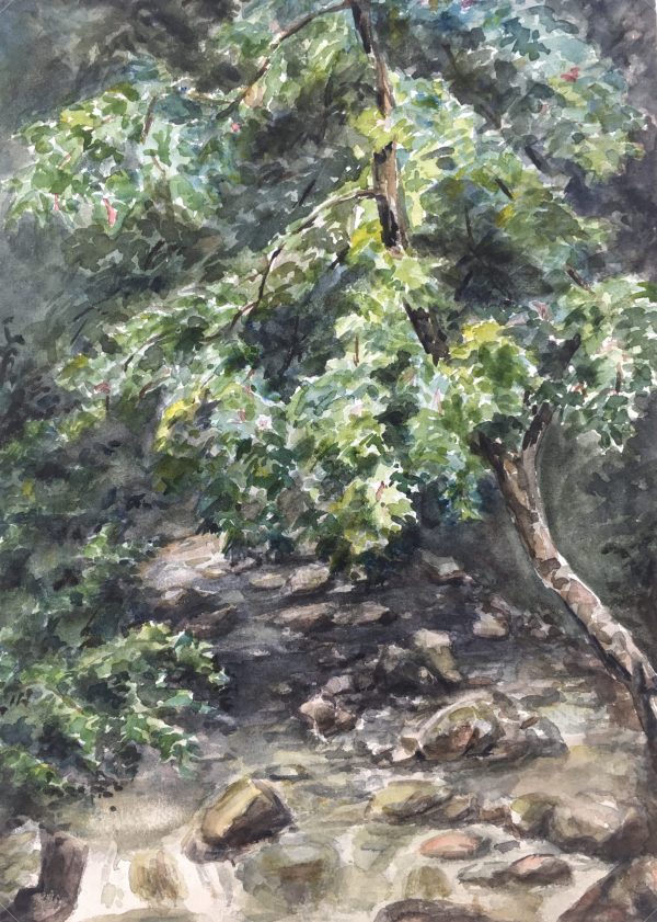 Rivers Original Art - Creekside, French, C.1940