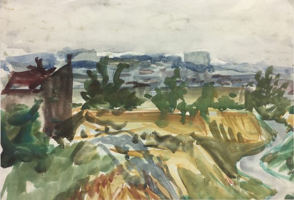 Rivers Original Art - Ladscape, French, C.1930