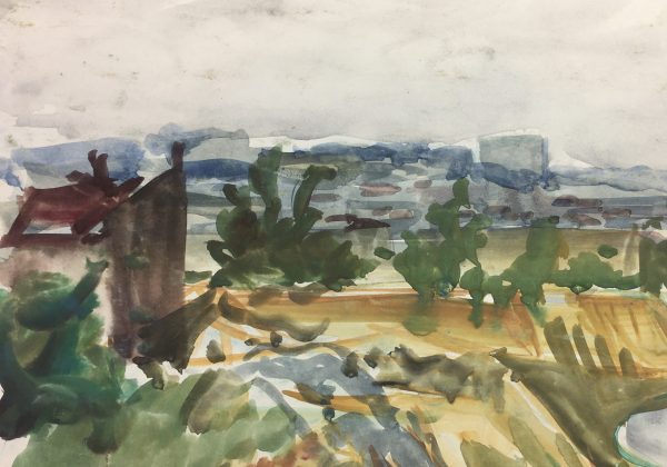Rivers Original Art - Ladscape, French, C.1930