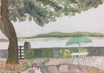 Rivers Original Art - Gouche - River Scene, C.1930