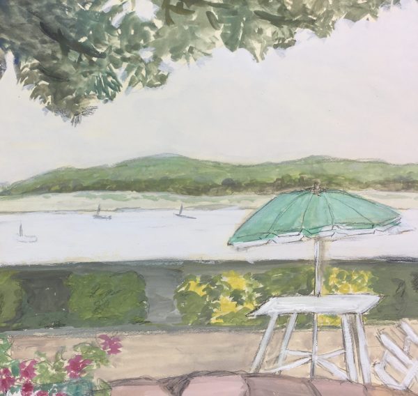 Rivers Original Art - Gouche - River Scene, C.1930