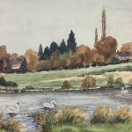 Rivers Original Art - Swans, M.B., C.1940