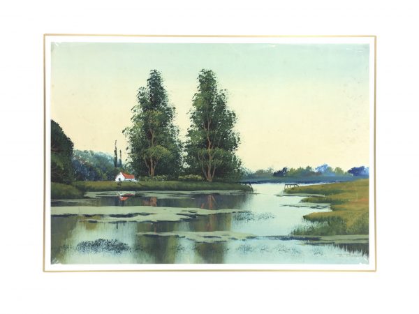 Rivers Original Art - Landscape, R. Blossier, C.1970
