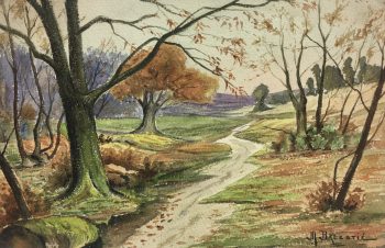 Rivers Original Art - Souls Bois, M. Balestié, C.1930