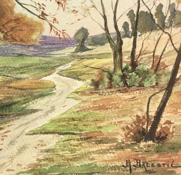 Rivers Original Art - Souls Bois, M. Balestié, C.1930